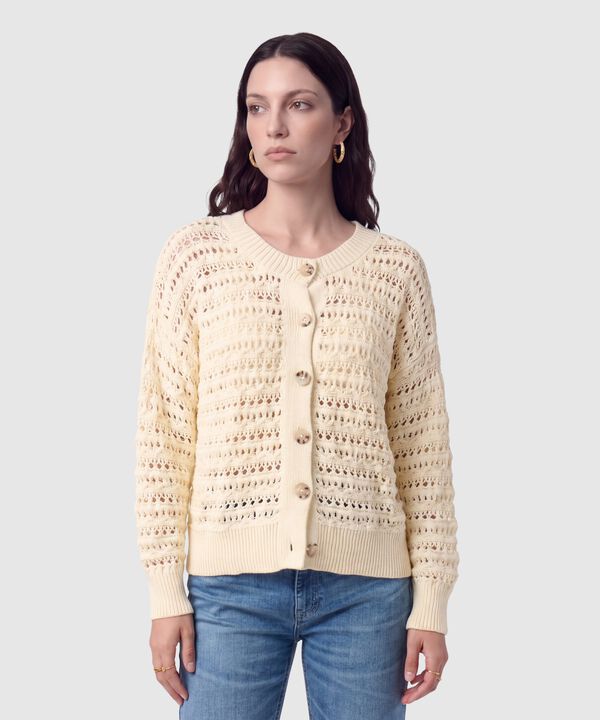 Saco Calado Con Botones Para Mujer image number null