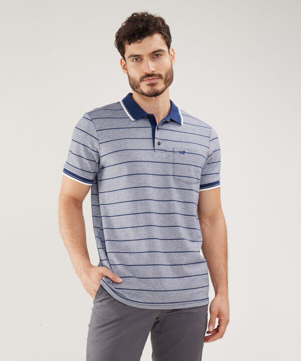 Polo Cuello Y Puños Tejidos Con Bolsillo, Silueta Regular Fit, Cítrico Marinero image number null