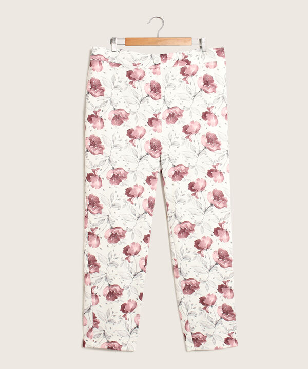 Pantalon Estampado Con Elastico En Posterior