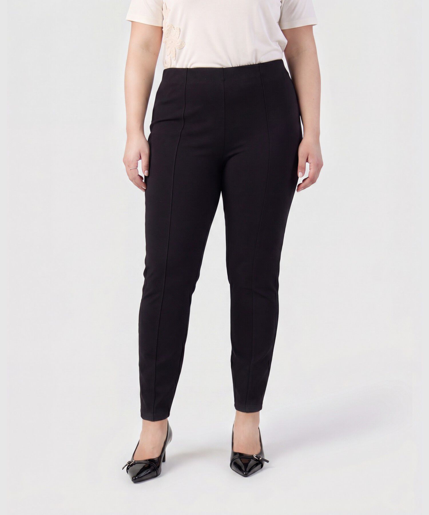 Leggings B&aacute;sico Ajustado Para Mujer Curvy