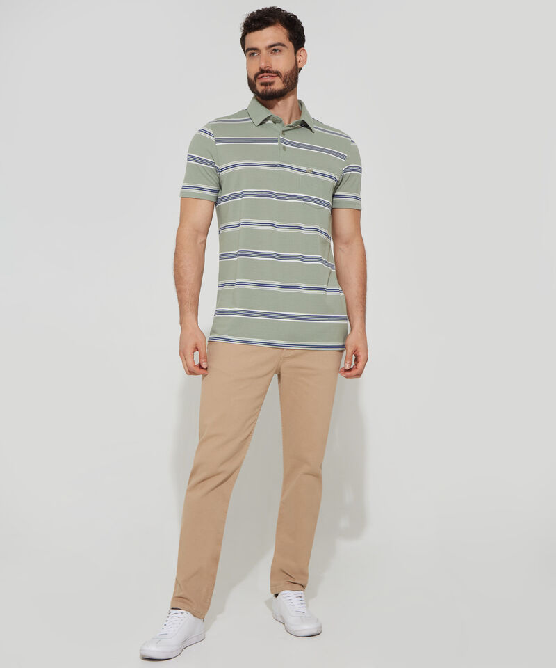 Polo Prete&ntilde;ida, Cuello Duro Con Bolsillo Y Silueta Regular Fit