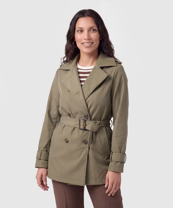 Chaqueta Cruzada Con Cintur&oacute;n Para Mujer image number null