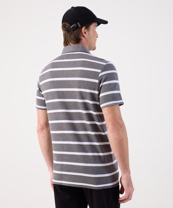 Polo a Rayas Clásico con Bolsillo Para Hombre