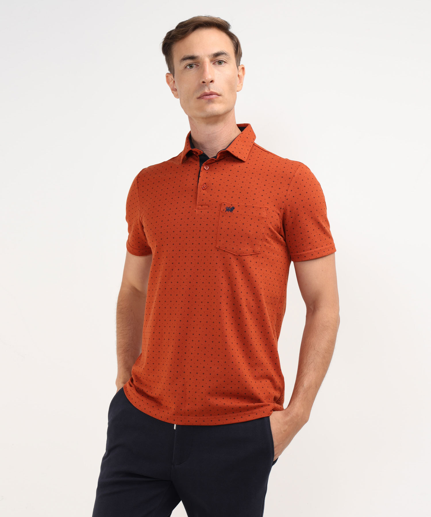 Polo Cuello Maquina Estampada