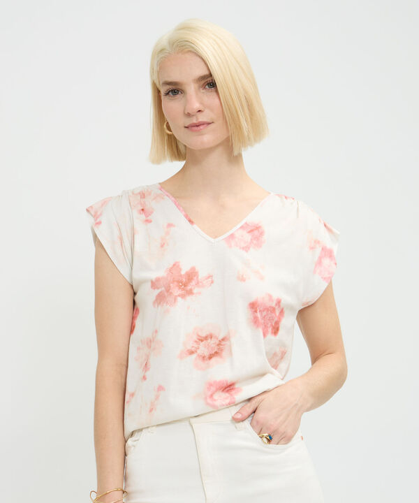 Camiseta Estampada Cuello V image number null