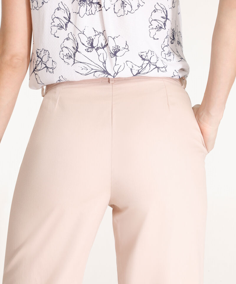 Pantalón Moda Palazzo Unicolor Con Bolsillos Diagonales Y Pinzas Traseras, Dolce Vida Línea Moda