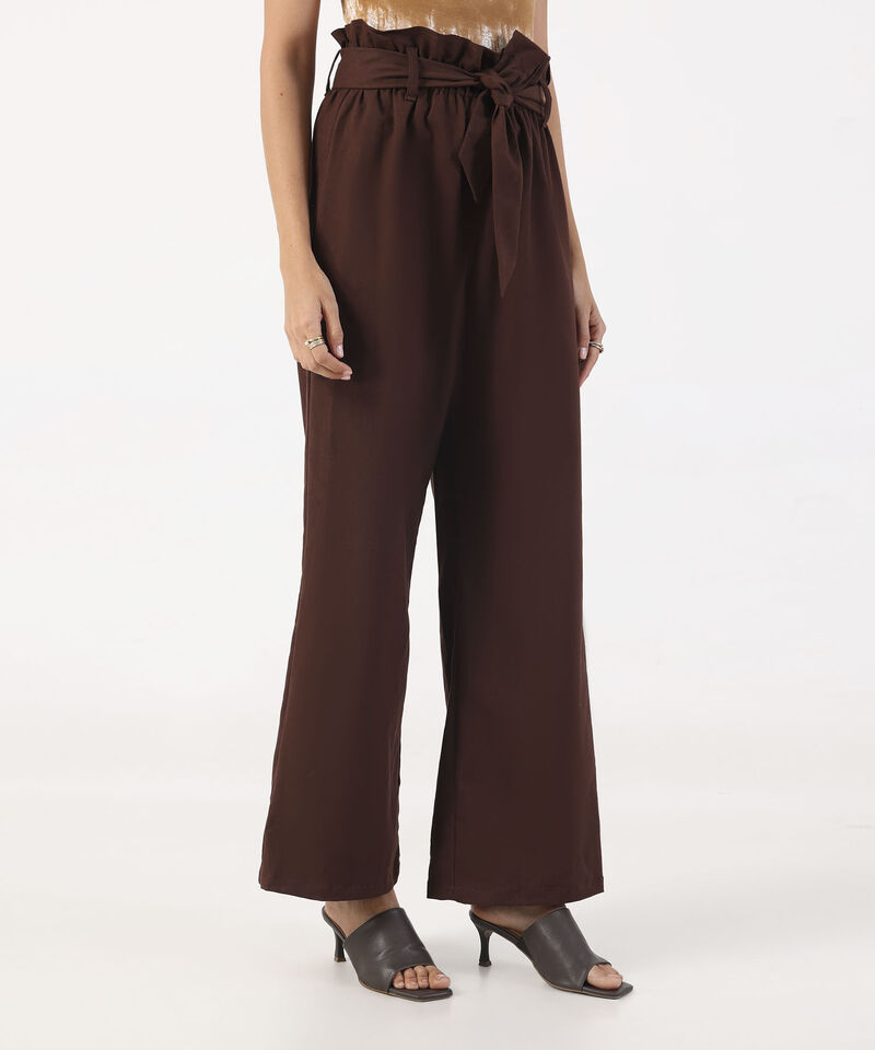 Pantalon Unicolor Con Cinturon