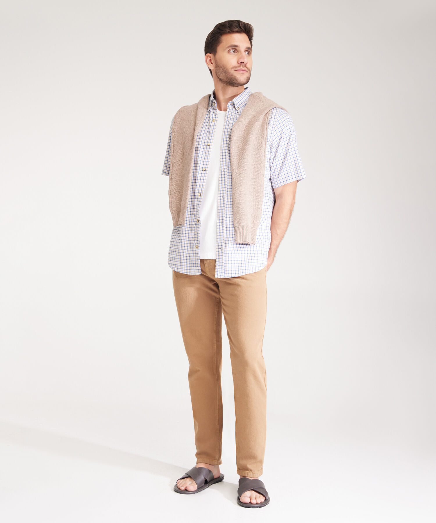 Camisa Manga Corta Preteñida
