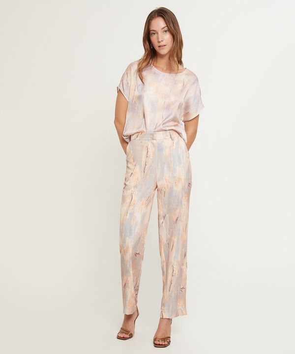 Pantalón Estampado Fluido image number null