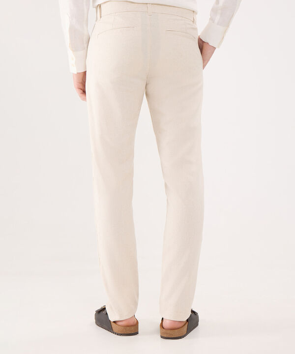 Pantalón Chino en Efecto Lino