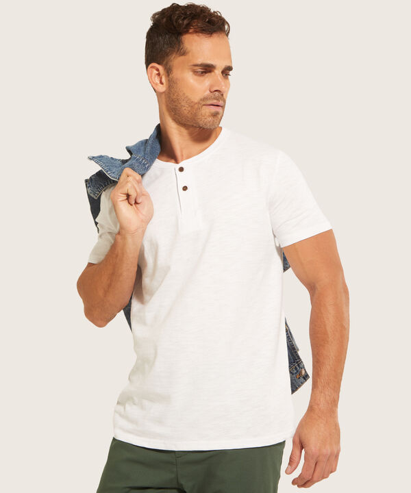 Camiseta Henley De Manga Corta image number null