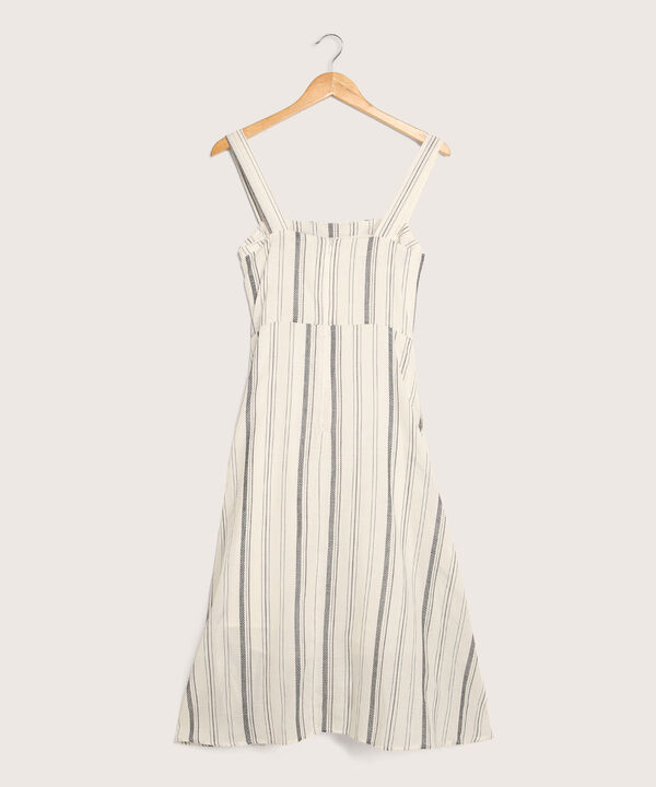 Vestido Preteñido De Tiras Midi