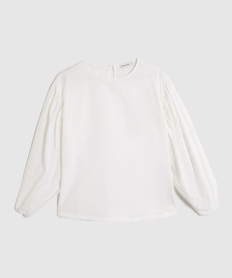 Blusa de Mangas Bordadas para Mujer