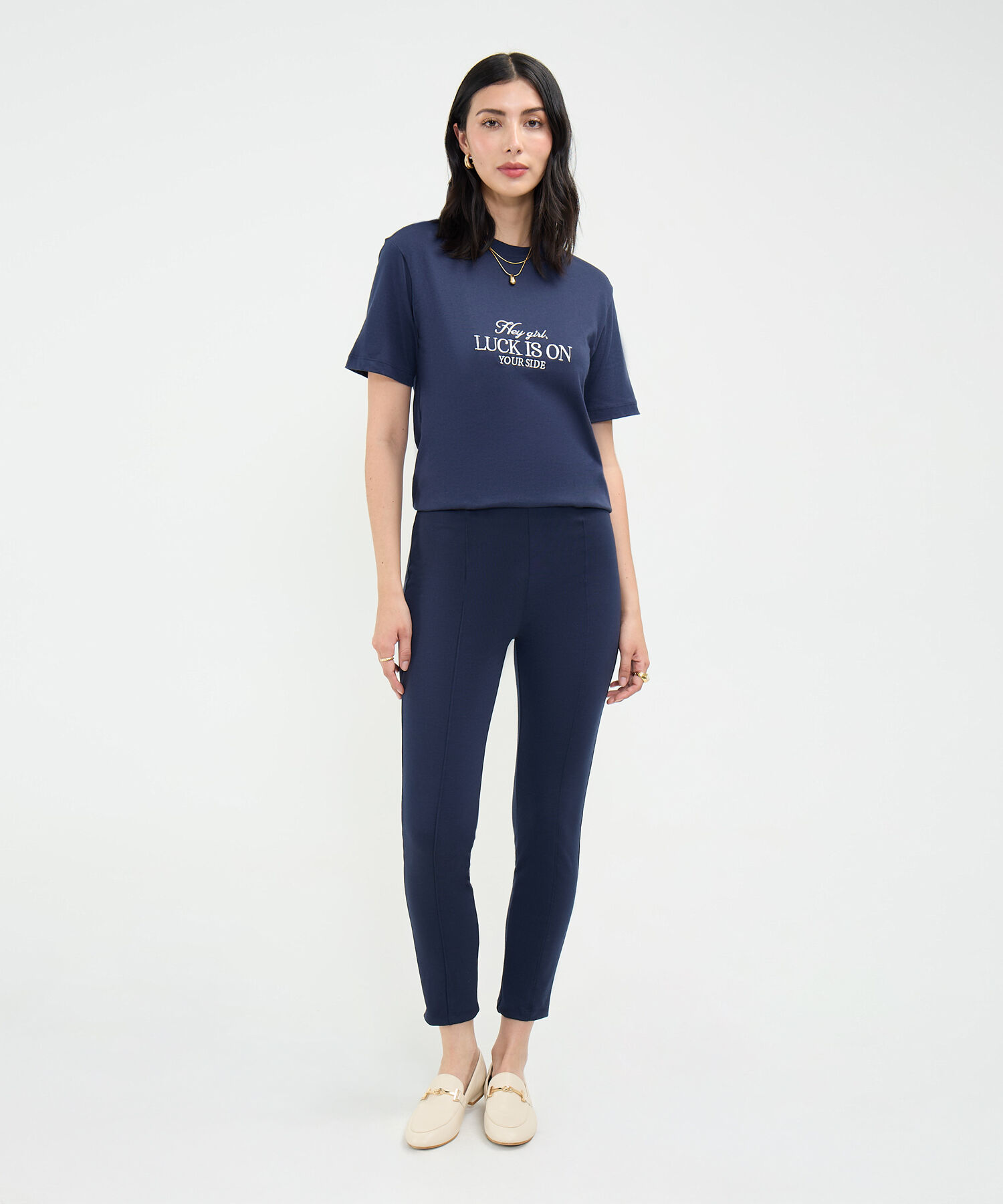 Leggins con Botones Decorativos