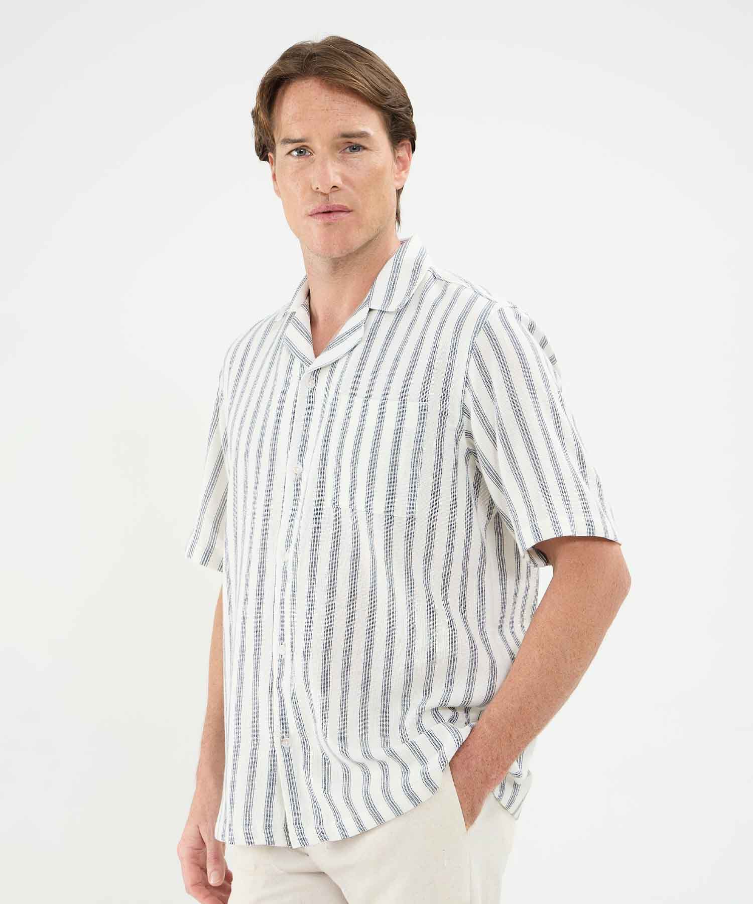 Camisa Resort Manga Corta Preteñida