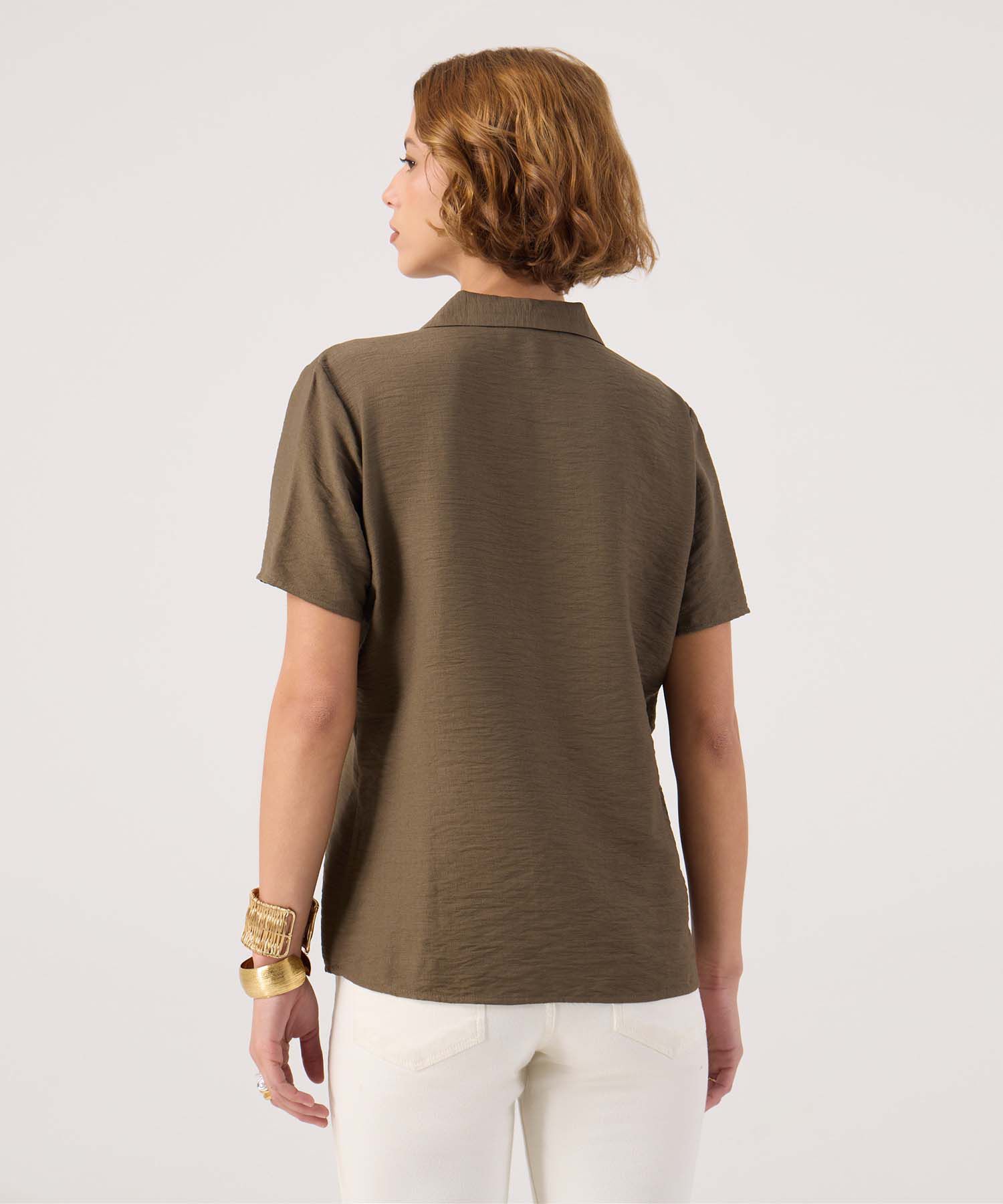 Blusa tipo polo unicolor 