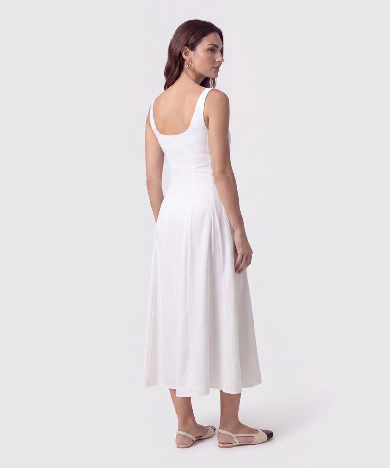 Vestido Midi Tiras Con Tablones Para Mujer