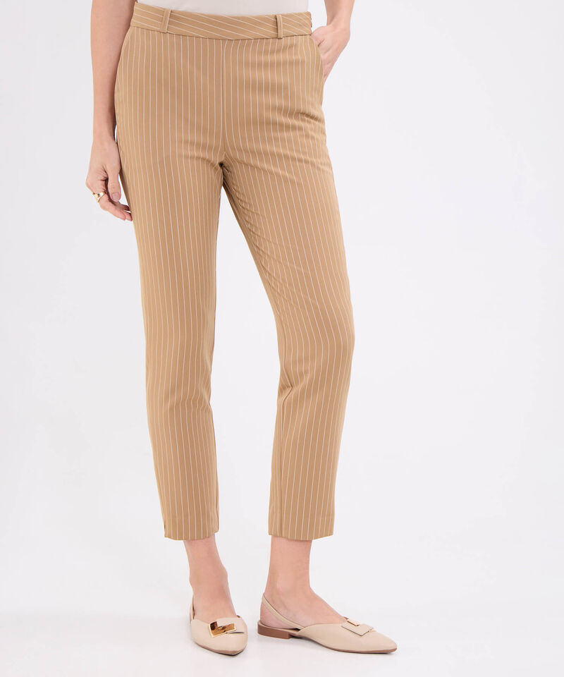 Pantalon estampado con cinturón incluido y hebilla para mujer