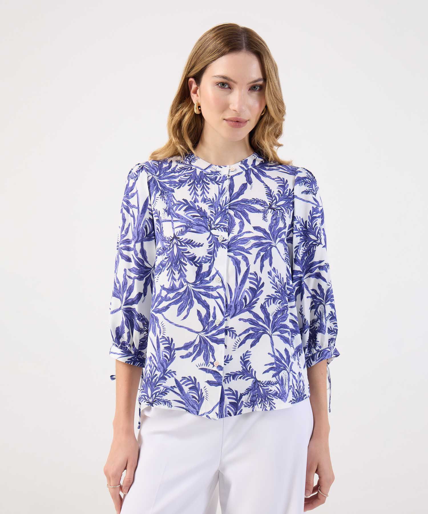 Blusa Estampada Mujer Manga 3/4