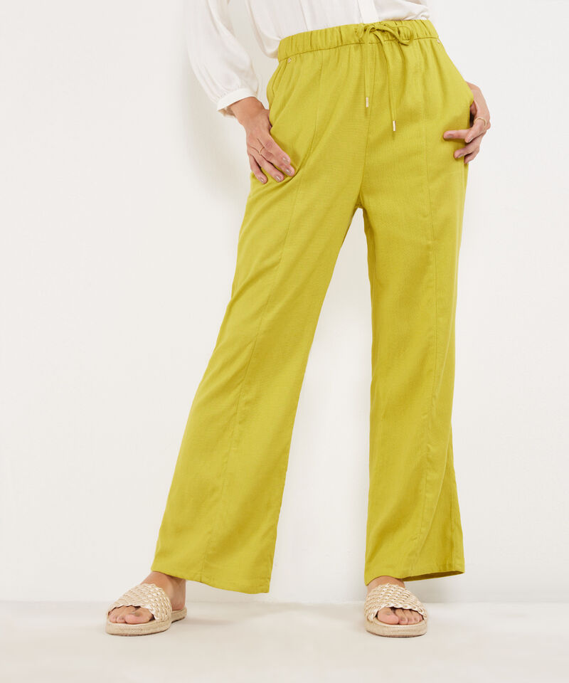 Pantalón Bota Recta En Lino