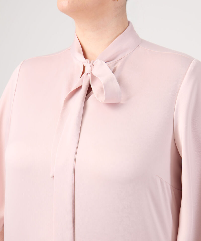 Blusa Con Lazada Al Cuello Para Mujer Curvy