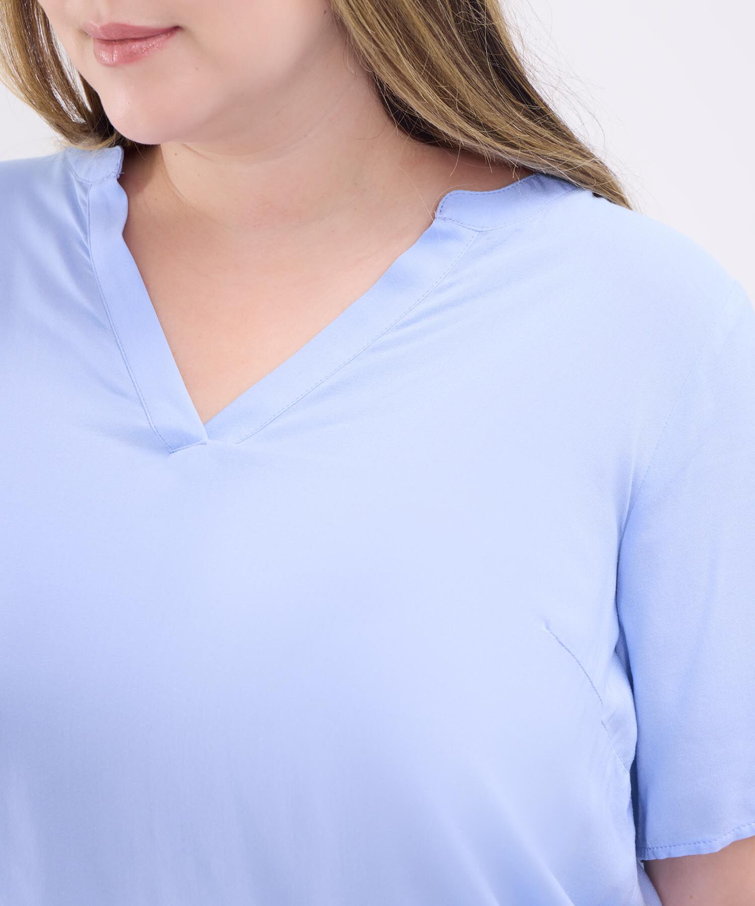 Blusa Manga Corta Escote En V
