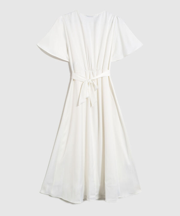 Vestido Largo Con Mangas Acampanadas Para Mujer