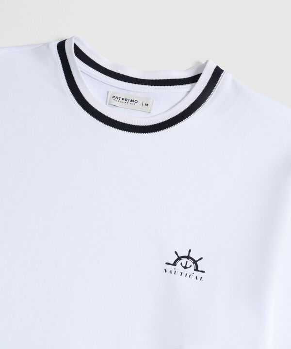 Camiseta Con Cuello En Contraste Para Hombre