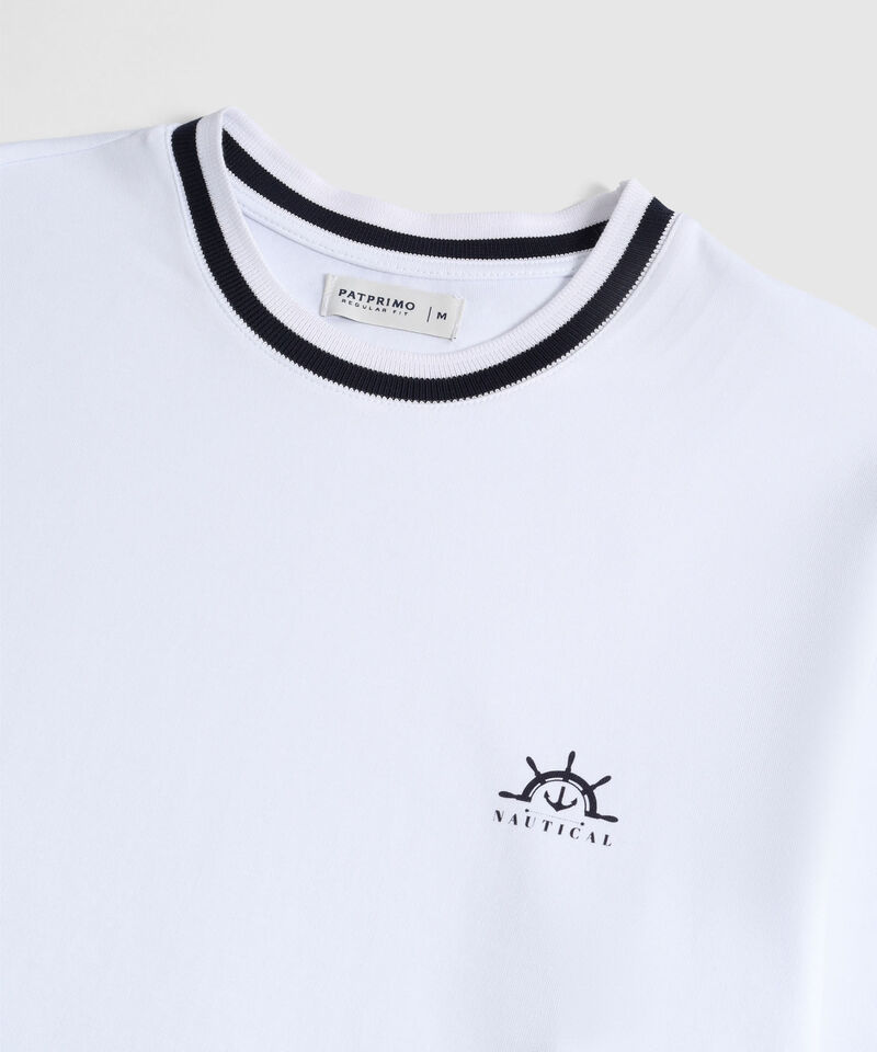 Camiseta Con Cuello En Contraste Para Hombre