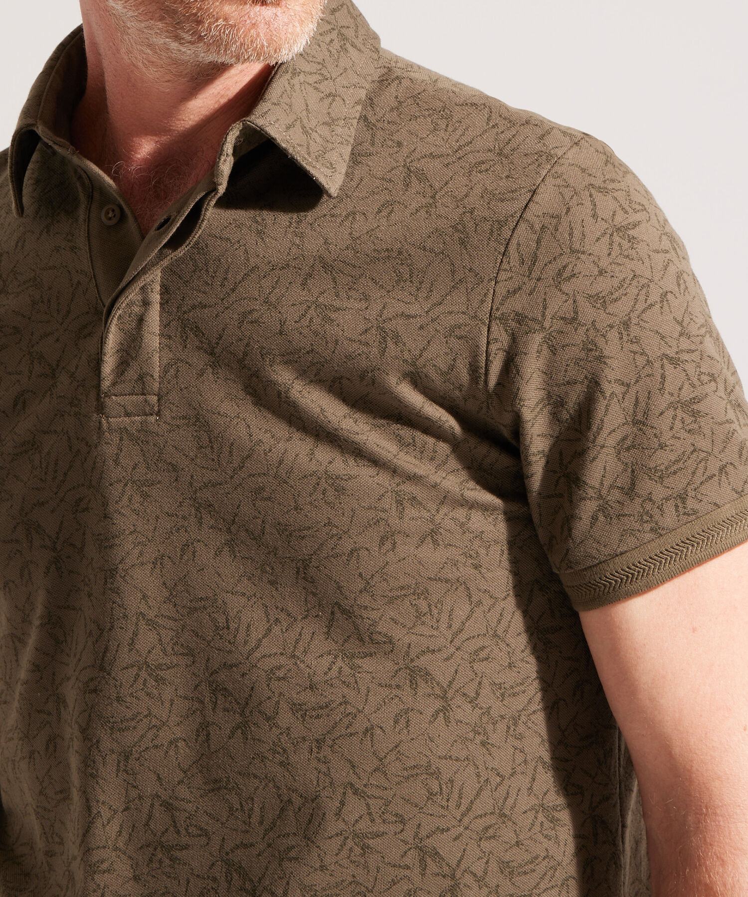 Polo Manga Corta Estampada Slim