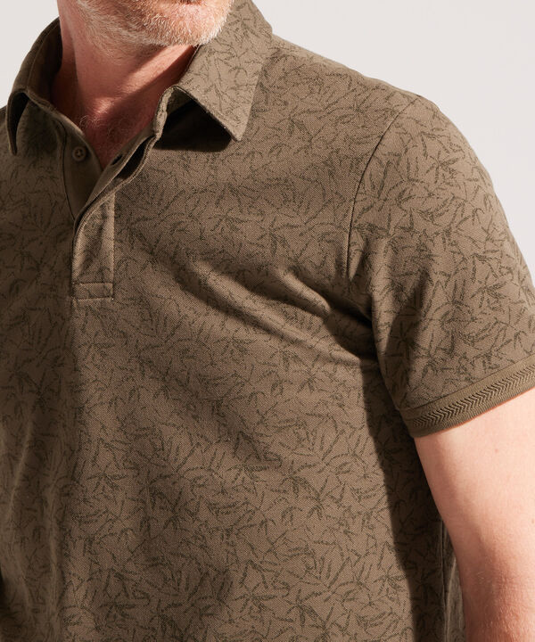 Polo Manga Corta Estampada Slim