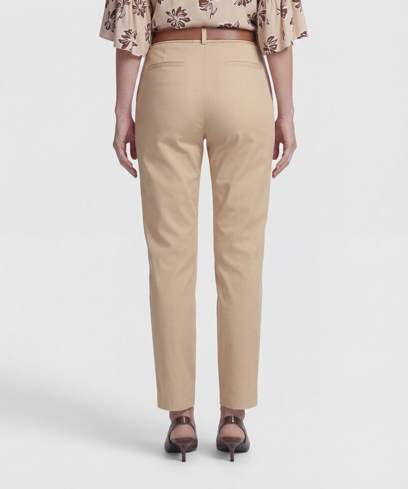 Pantal&oacute;n Unicolor Tipo Chino Para Mujer