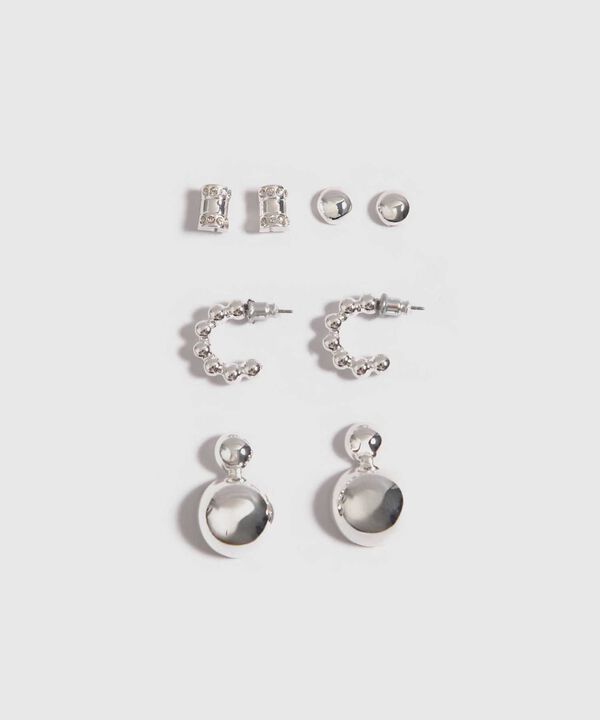 Set x 3 Aretes Plateados image number null