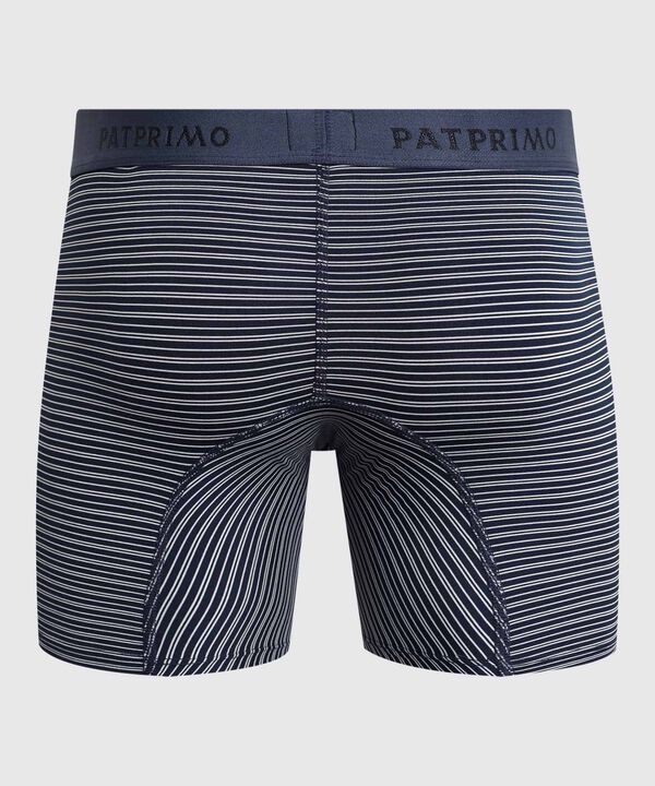 B&oacute;xer Medio Con Estampado De Rayas Horizontales Para Hombre image number null