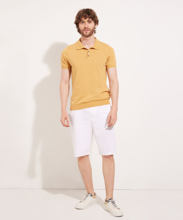 Polo Unicolor Cuello Y Puños En Rib image number null