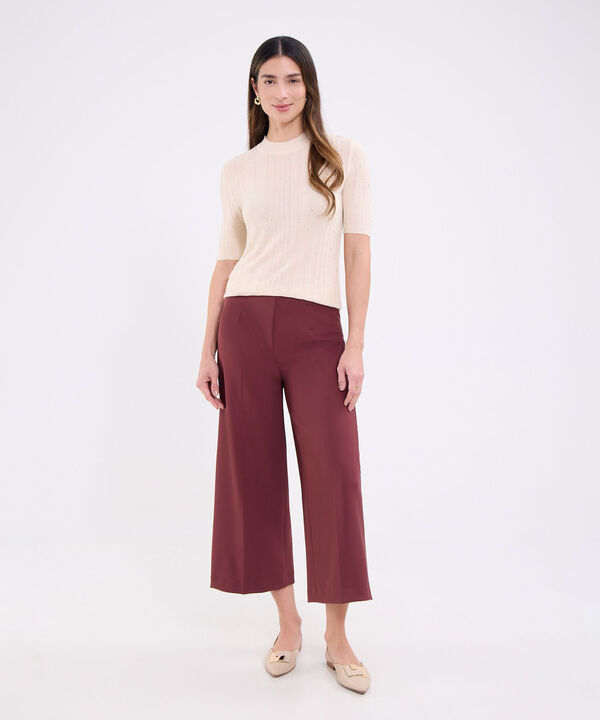 Pantalon culotte unicolor para mujer image number null