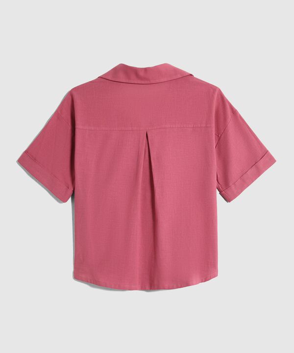 Camisa Unicolor Con Bolsillos En Frente image number null