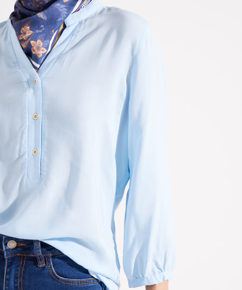 Blusa con Cuello Mao