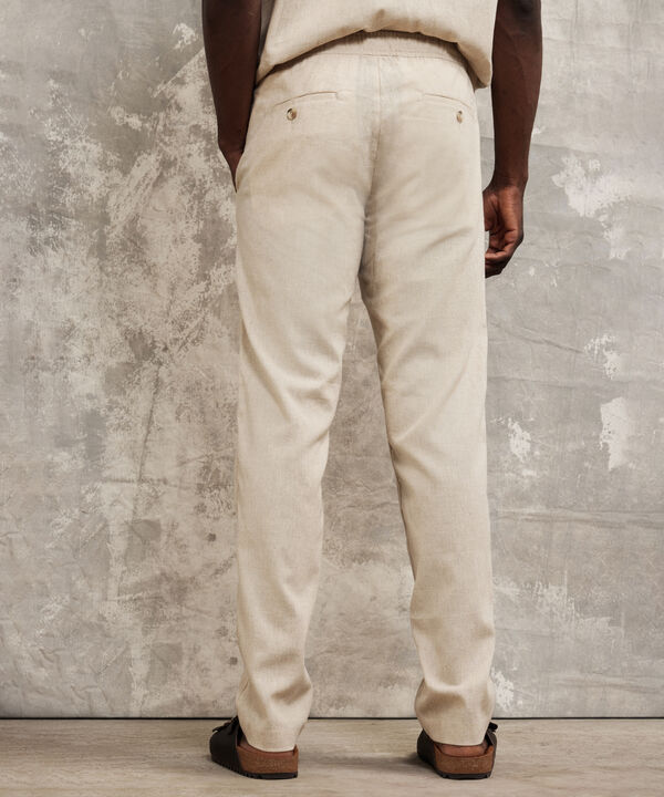 Pantalón Tipo Chino En Lino