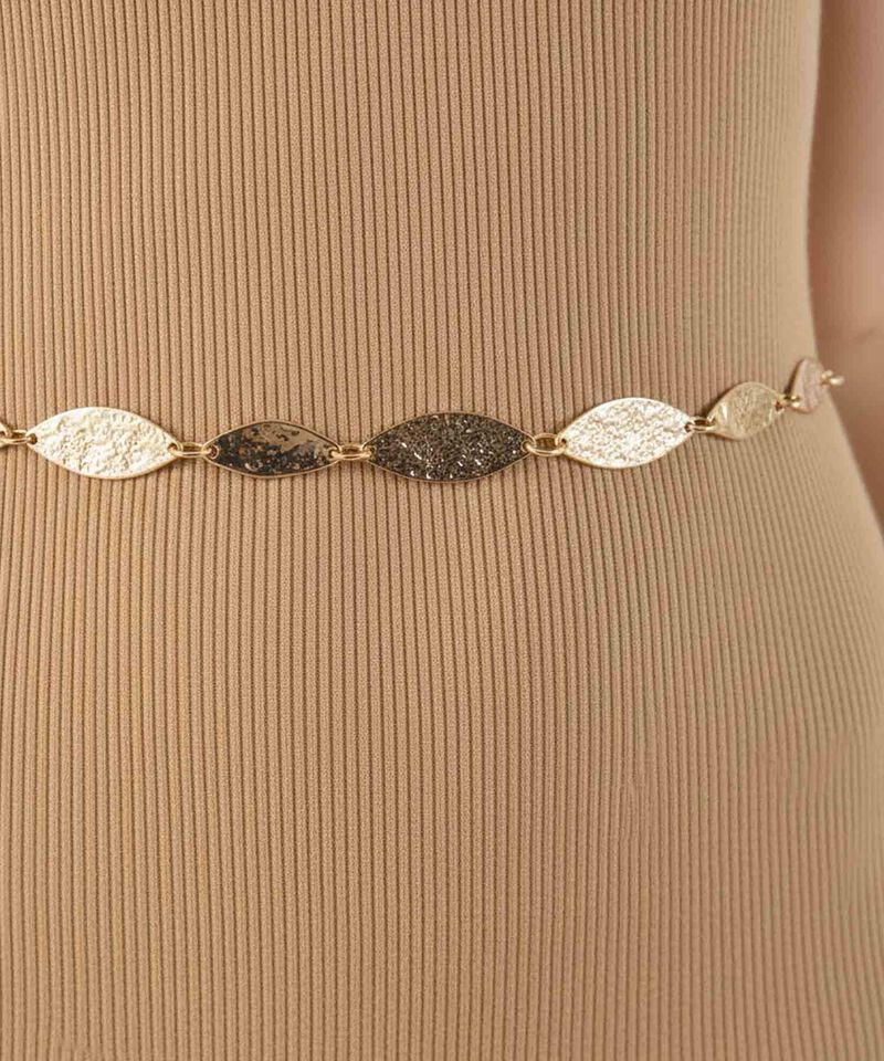 Cintur&oacute;n De Cadena Con Placas Para Mujer