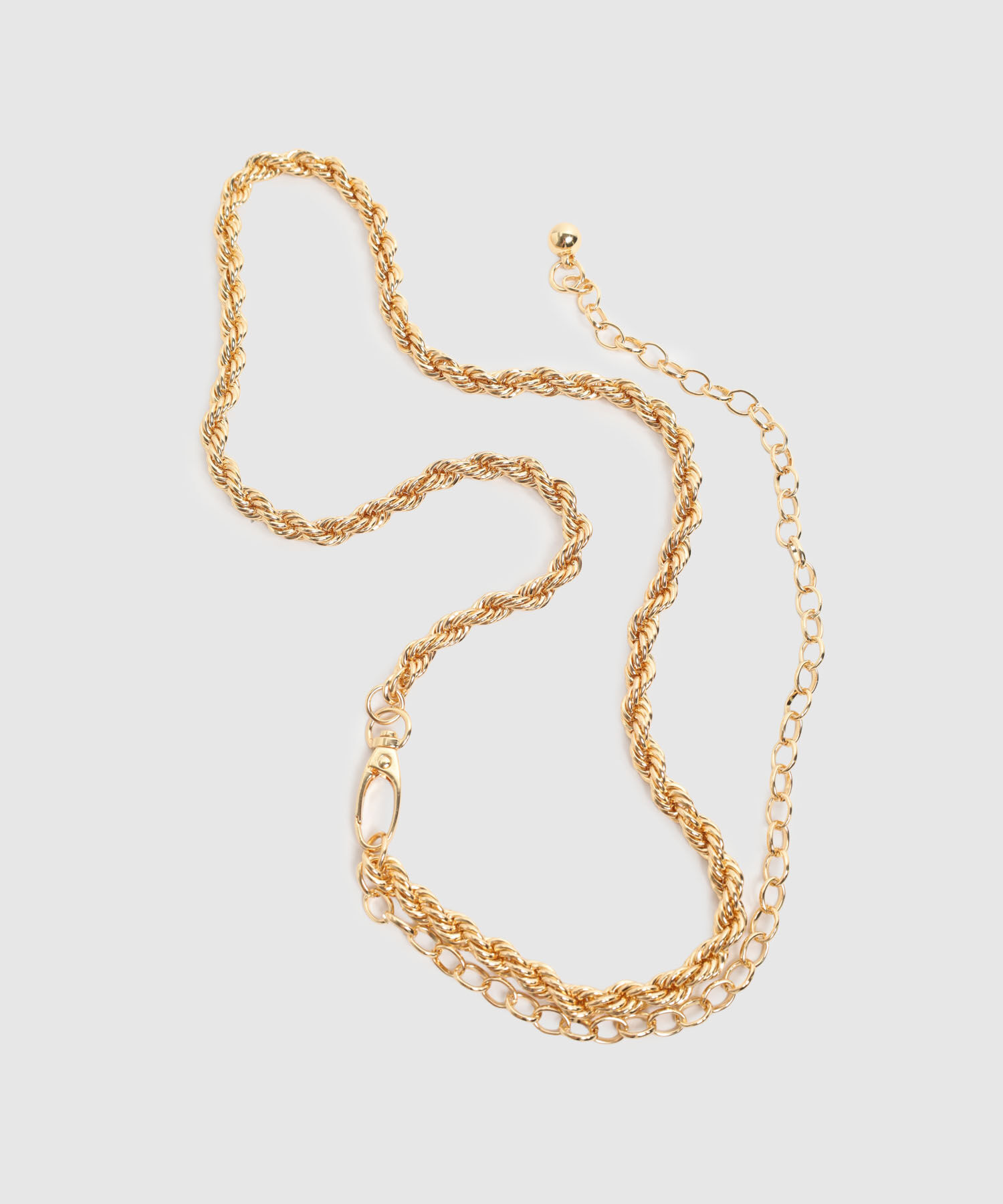 Cintur&oacute;n De Cadena Eslab&oacute;n Cord&oacute;n Para Mujer