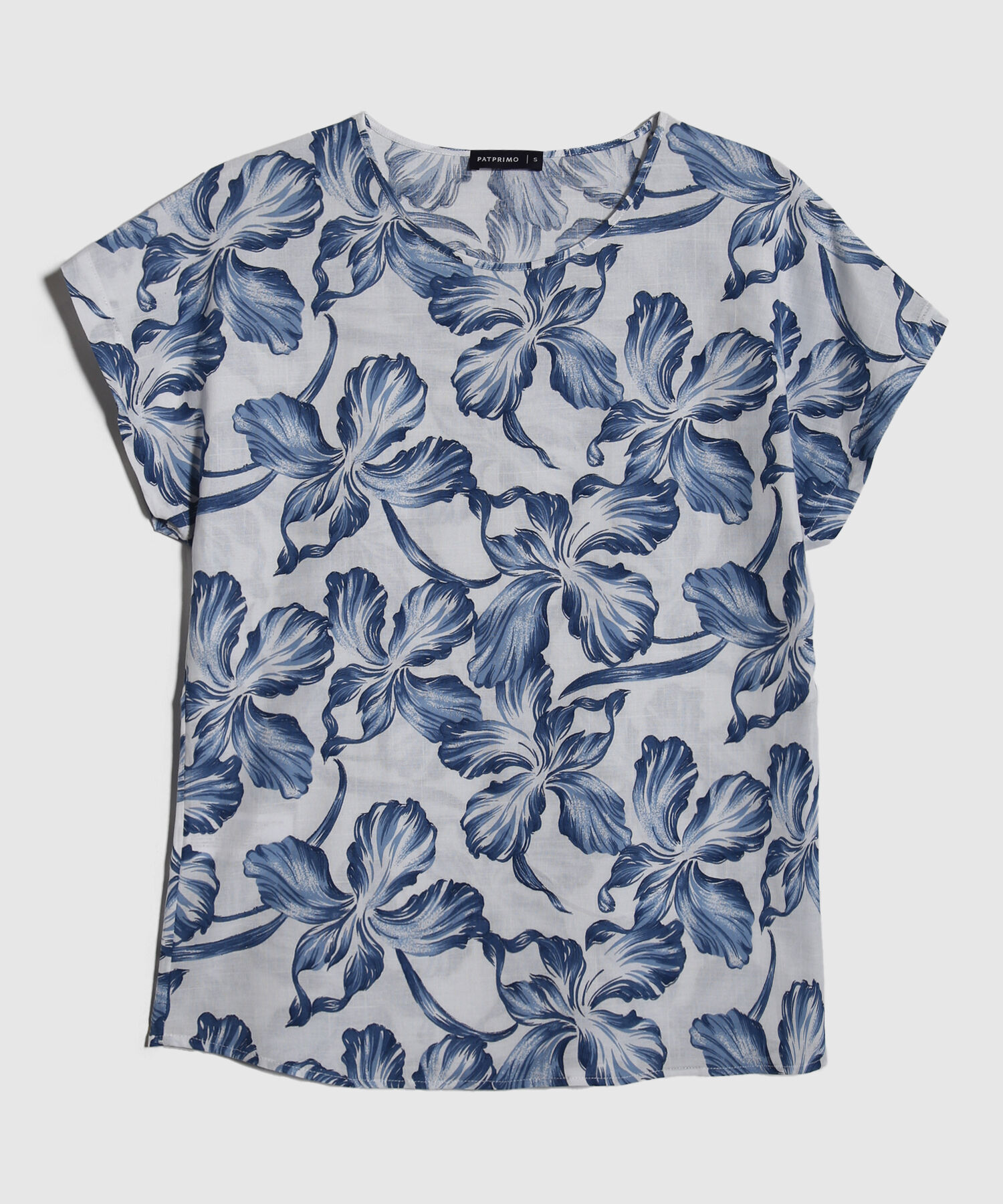 Blusa Estampada, Manga Corta Corrida