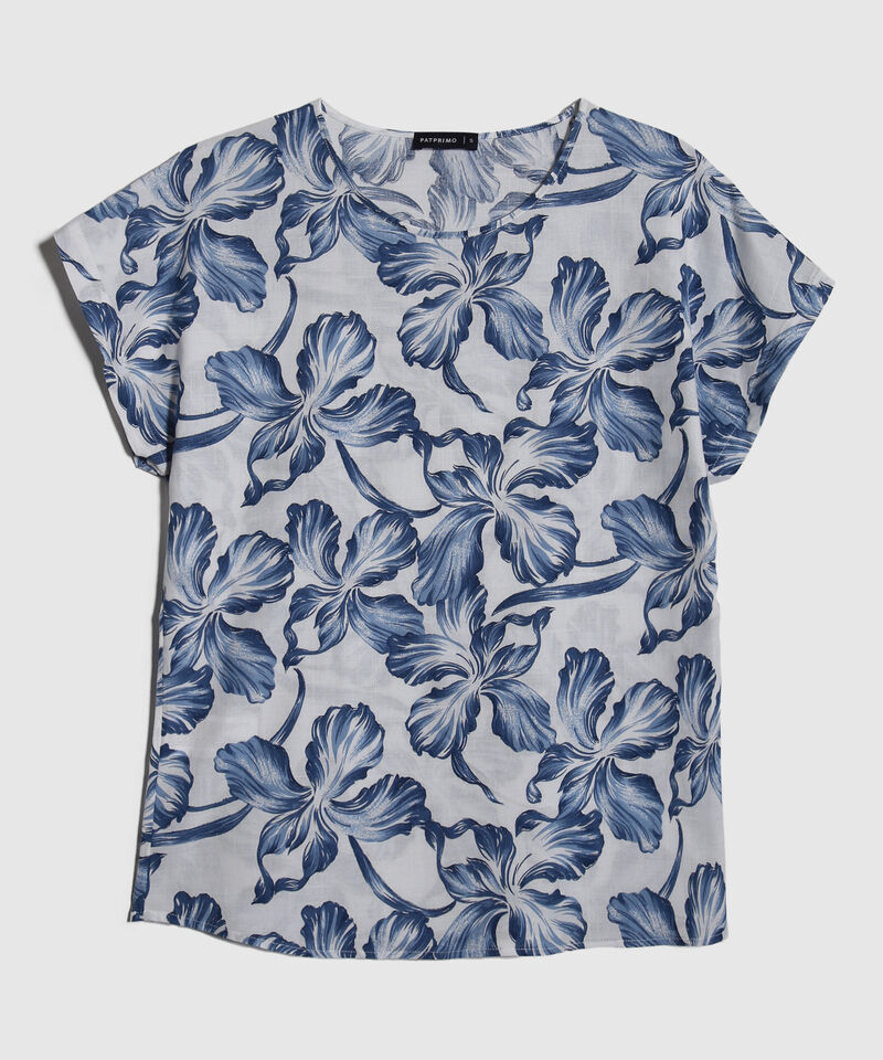 Blusa Estampada, Manga Corta Corrida