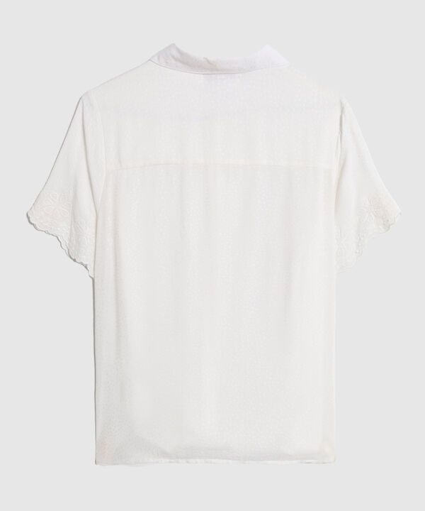 Blusa Manga Corta con Detalle Decorativo Para Mujer image number null