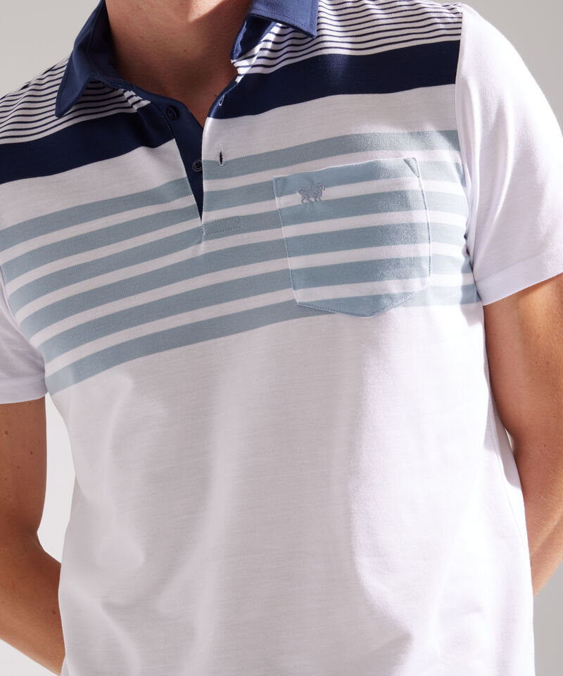 Polo  Cuello Duro, Con Bolsillo Regular Fit