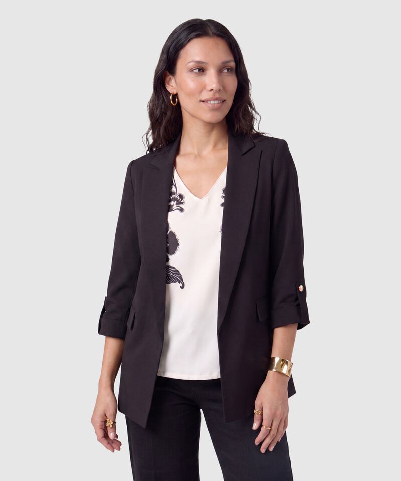 Blazer Casual Manga Larga Mujer