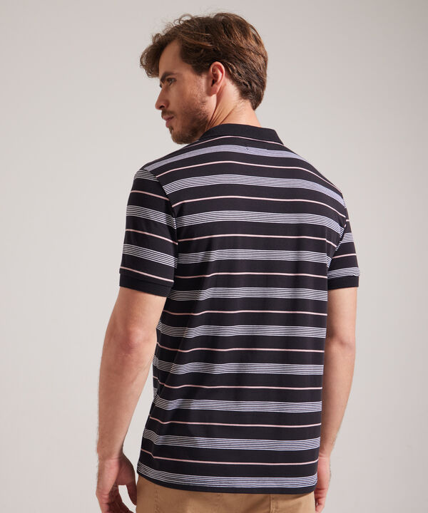 Polo Cuello Y Puños Tejidos Con Bolsillo, Jersey Preteñido, Silueta Regular Fit image number null