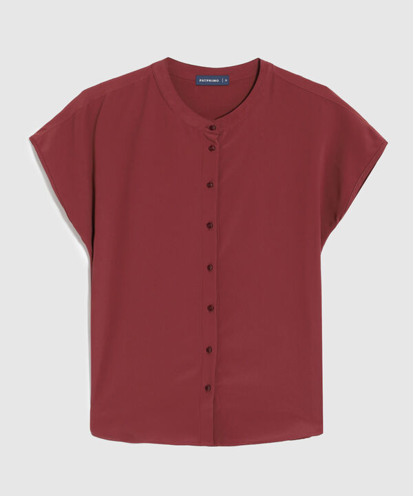 Blusa Unicolor Con Botones A Tono image number null