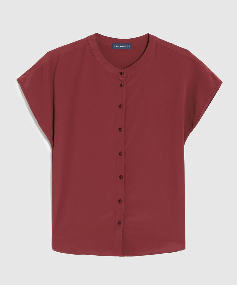 Blusa Unicolor Con Botones A Tono