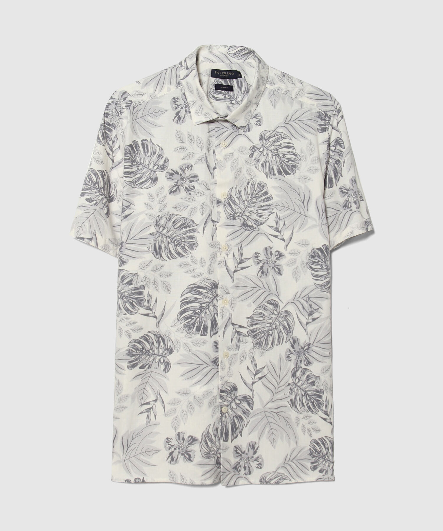 Camisa con Estampado Tropical de Hojas